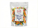Sugar Free Gummy Worms - 1 lb of Fresh Delicious Red Yellow Blue Fruit Flavored Chewy Snack