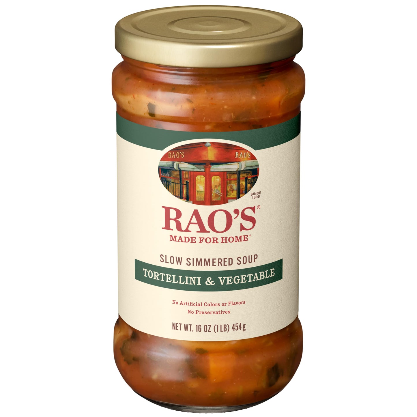 Rao's Homemade Tortellini & Vegetable Soup, 16oz, Real Vegetables, Traditional Italian Heat and Serve Soup
