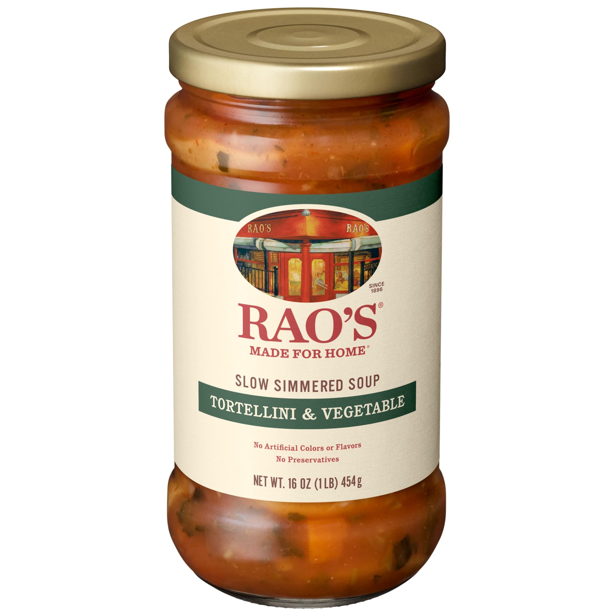 Rao's Homemade Tortellini & Vegetable Soup, 16oz, Real Vegetables, Traditional Italian Heat and Serve Soup