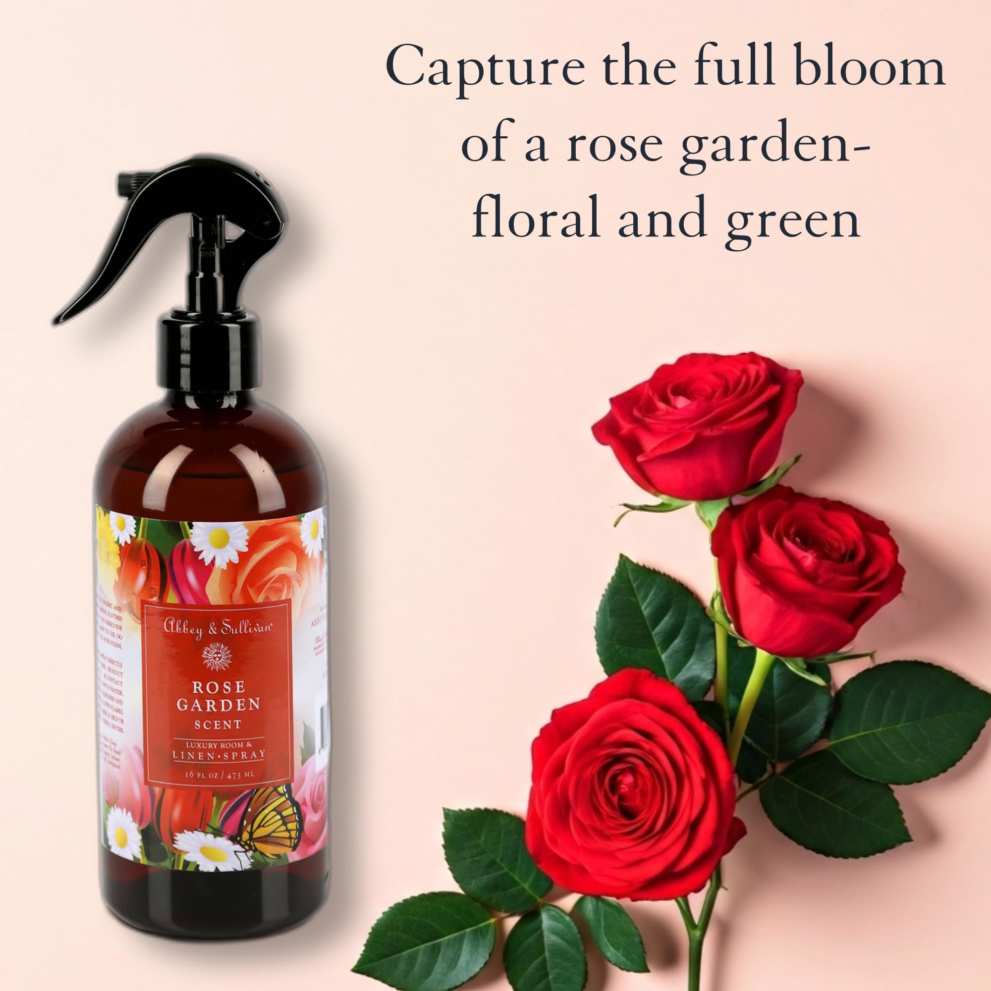 Abbey & Sullivan Linen Spray, Rose Garden, 16 oz