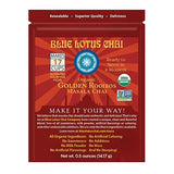 Blue Lotus Chai - Golden Rooibos Flavor Masala Chai - Makes 17 Cups - 0.5 Ounce Masala Spiced Chai Powder with Organic Spices - Instant Indian Tea No