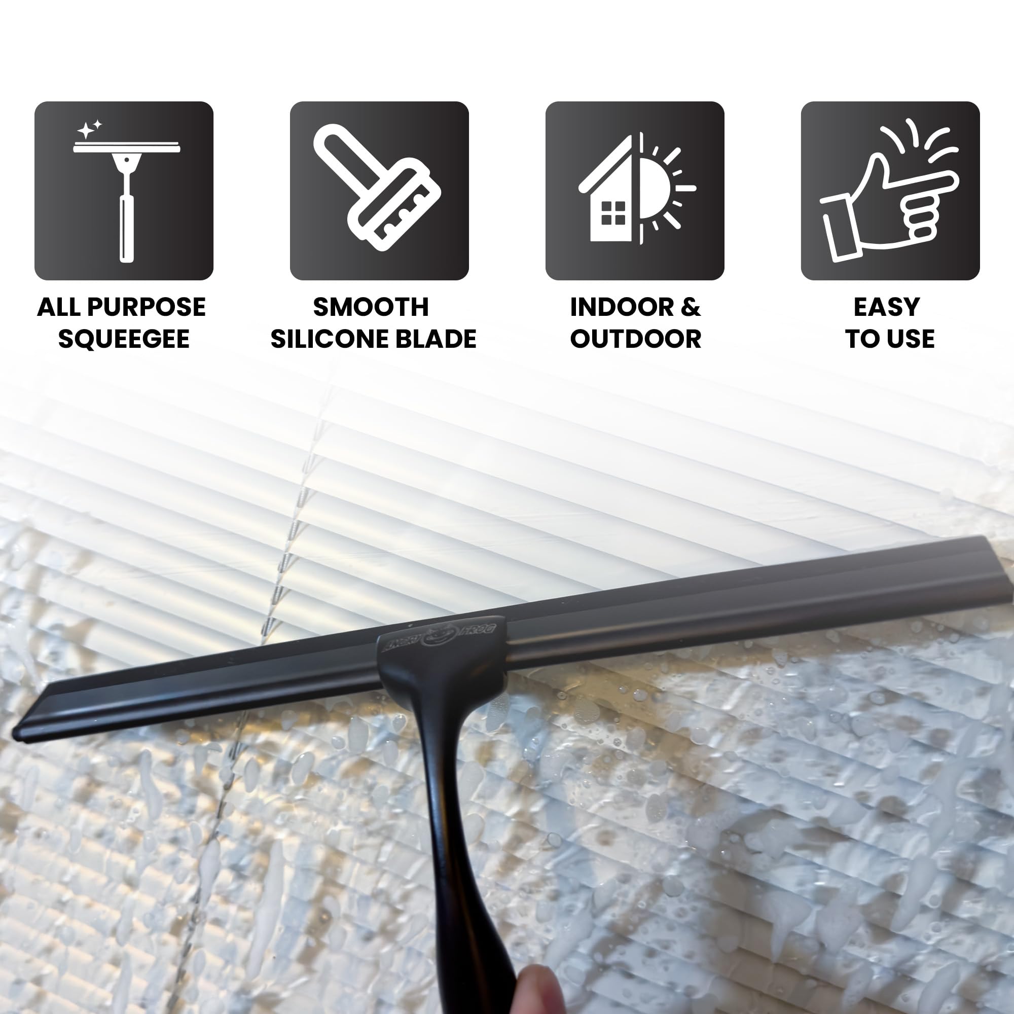 Angry Frog Shower Squeegee for Glass Doors | Silicone Squeegee for Glass Door, Car Windshield, Heavy Duty Car, Mirrors & Tiles | Best Squeegee