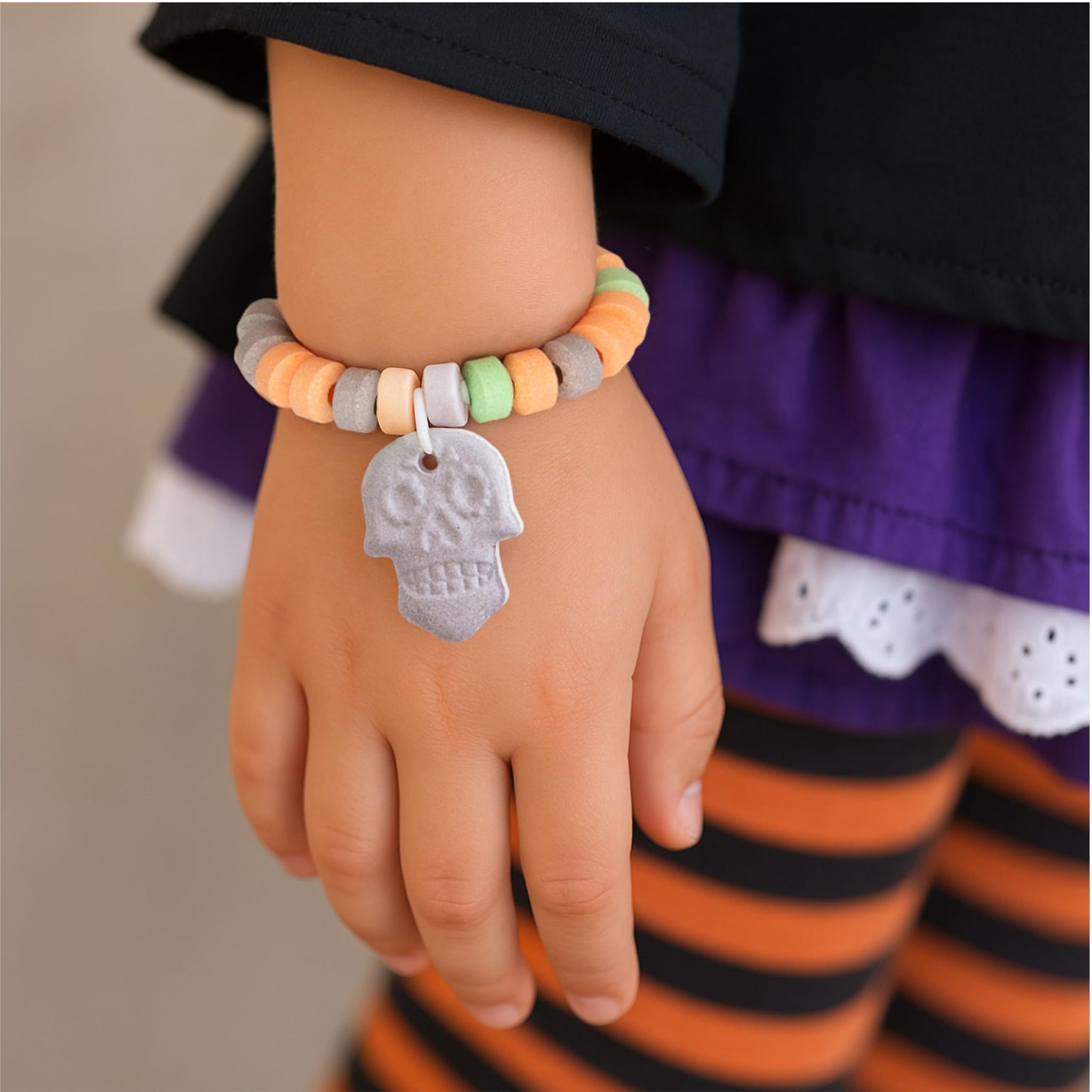 Skull Candy Bracelets - 40 Count - Candy Bracelets Individually Wrapped - Fun Candies for Goodie Bags and Classroom Rewards - Party Favors by Funtasty