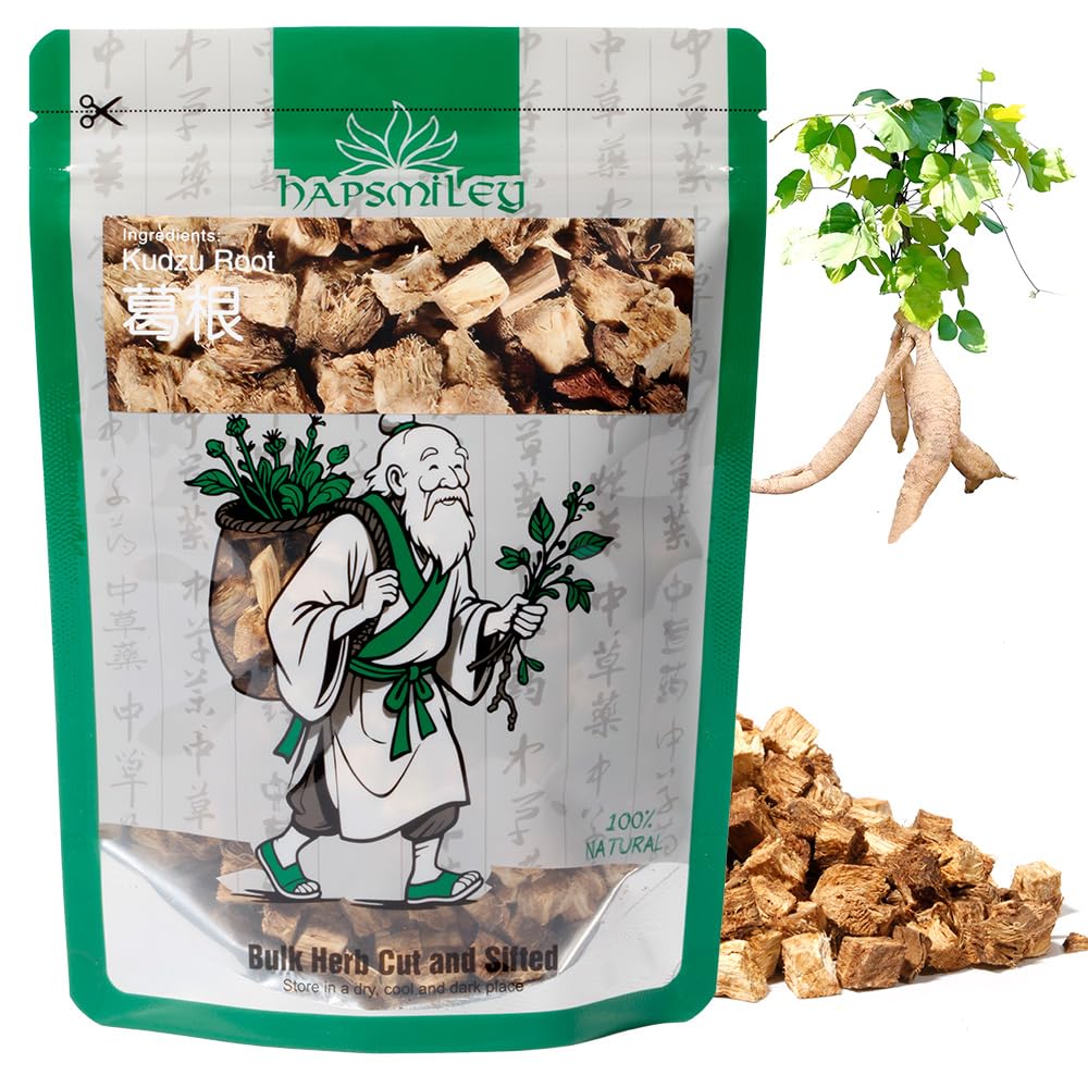 Hapsmiley Kudzu Root (Pueraria Lobata/Ge Gen/??) Dried Bulk Herbs - 3.5 oz (100g)