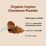 Micro Ingredients Organic Ceylon Cinnamon Powder, 1 lb | Sri Lanka Source | True Cinnamon for Spice & Seasoning | Great for Baking, Cooking, & Drinks