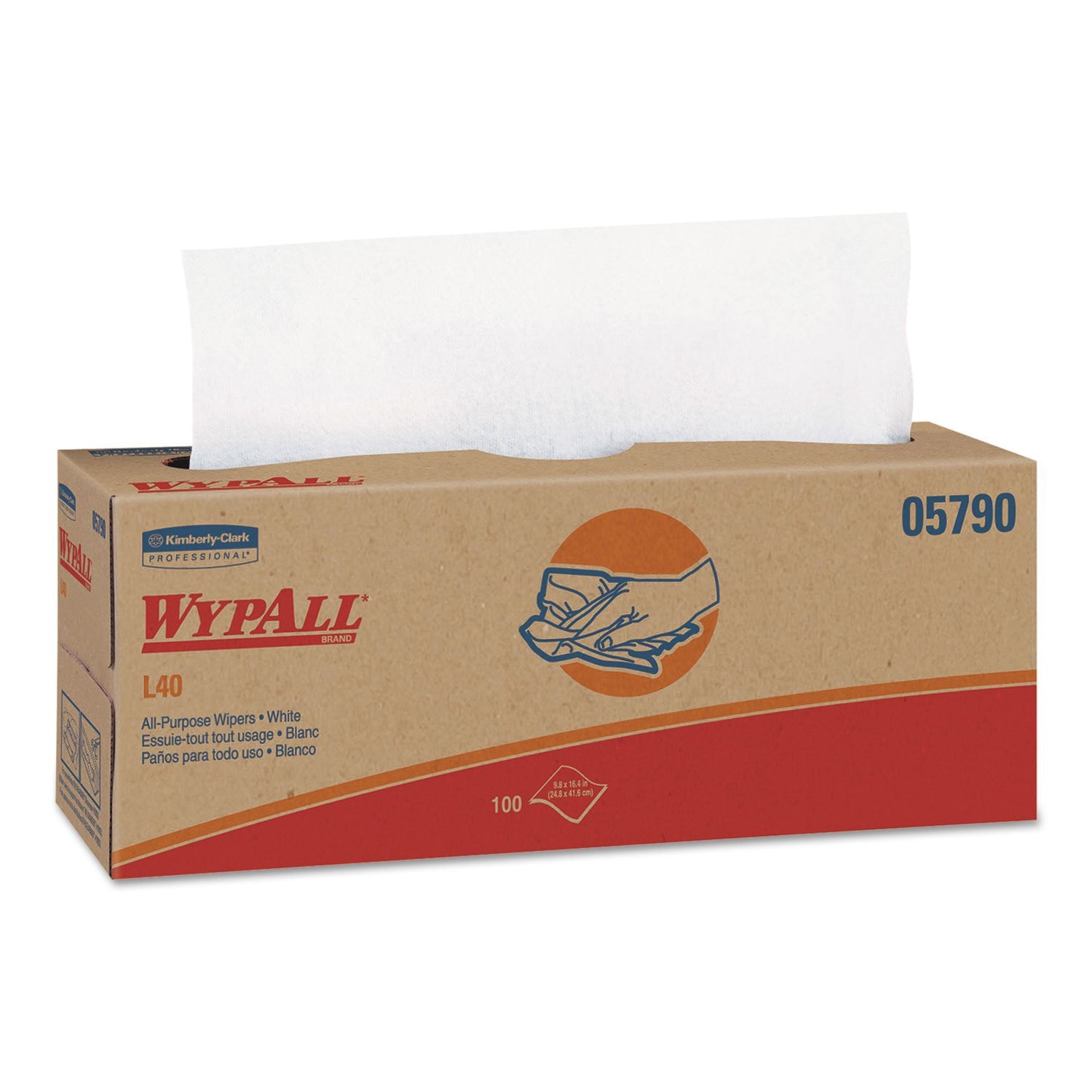 L40 Towels, POP-UP Box, White, 16 2/5 x 9 4/5, 100/Box, 9 Boxes/Carton