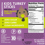 Mission Meats Kids Turkey Sticks, 100% Free Range, Healthy Snacks for Kids, Zero Sugar, 9g Protein per Serving, Gluten & Nut Free, Individually