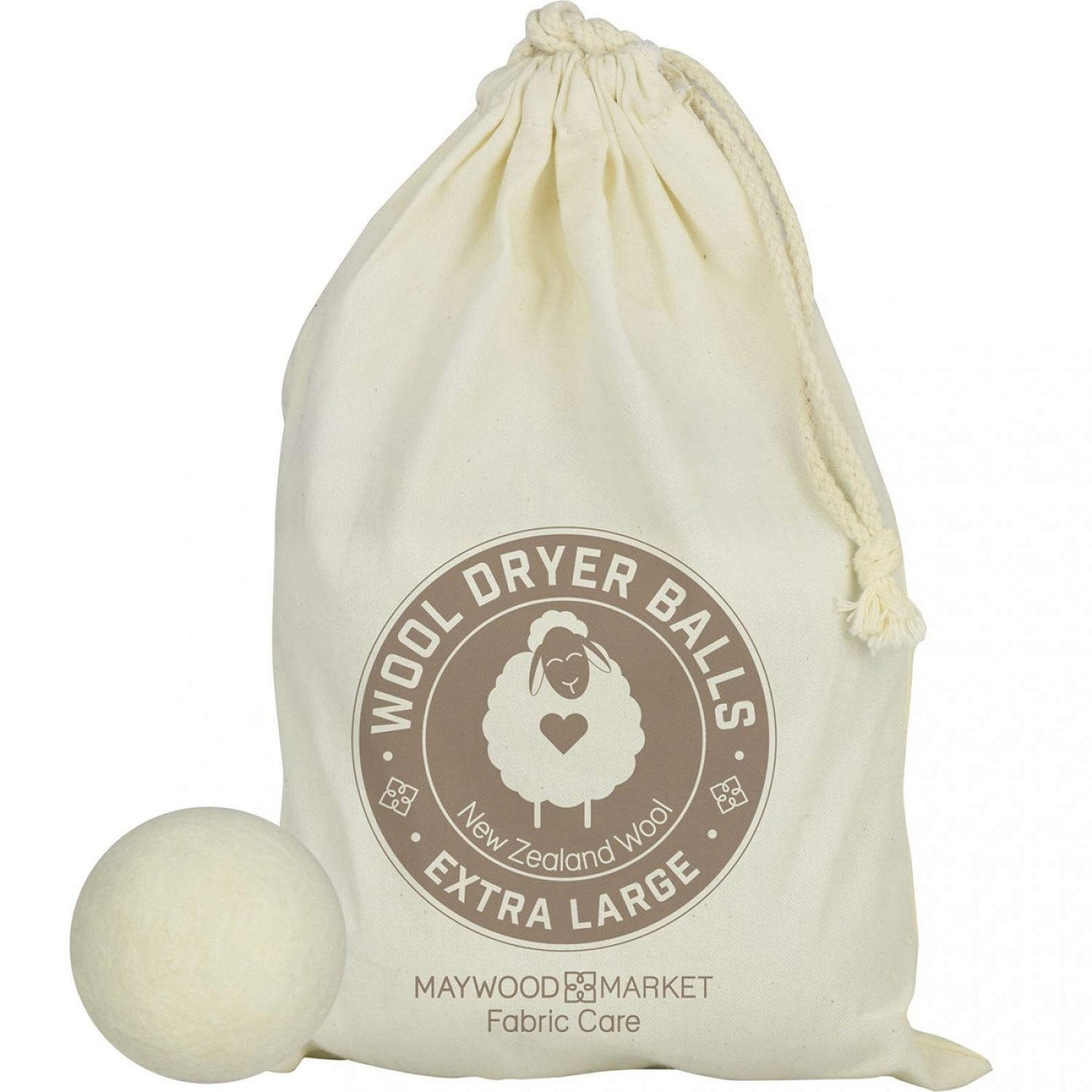 Wool Dryer Balls XL 4 Balls New Zealand Wool Eco Laundry Reusable Add Oil No Filler