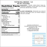 Tootsie Roll Midgees, 1lb Bulk Bag (Approx. 70 Pieces), Mini Chewy Candies, Individually Wrapped Bulk Candy, Chocolate Candies, The Hampton Popcorn