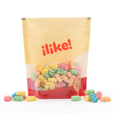 Neon Sour Bears Gummy Candy | 1 Pound Bag | Assorted Fruit Flavored Sour Gummies | Chewy Candy for Parties, Buffets, Celebrations, and Dessert