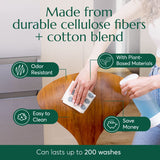 CLEANOMIC Reusable Kitchen Cloths (4 Pack) - Kitchen Washcloths, Dish Towels, Cleaning Cloths, Dish Cloths for Washing Dishes, Dish Rags for Washing