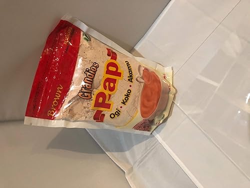 Fermented Corn and Brown Guinea Corn Powder (Ogi/Akamu/Pap) - No Preservatives (Grandios Brown Guinea Corn Powder)