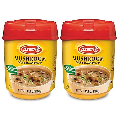 Osem Mushroom Flavored Soup & Seasoning Mix - Powder Broth Base, Perfect for Soups, Sauces, Stews, Rice, and More - Rich Savory Flavor Enhancer