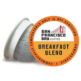 SF Bay Breakfast Blend Coffee, OneCup - 12 Count Compostable Coffee Pods - Medium Roast Arabica - Compatible with Most Keurig K-Cup Brewers