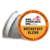 SF Bay Breakfast Blend Coffee, OneCup - 72 Count Compostable Coffee Pods - Medium Roast Arabica - Compatible with Most Keurig K-Cup Brewers