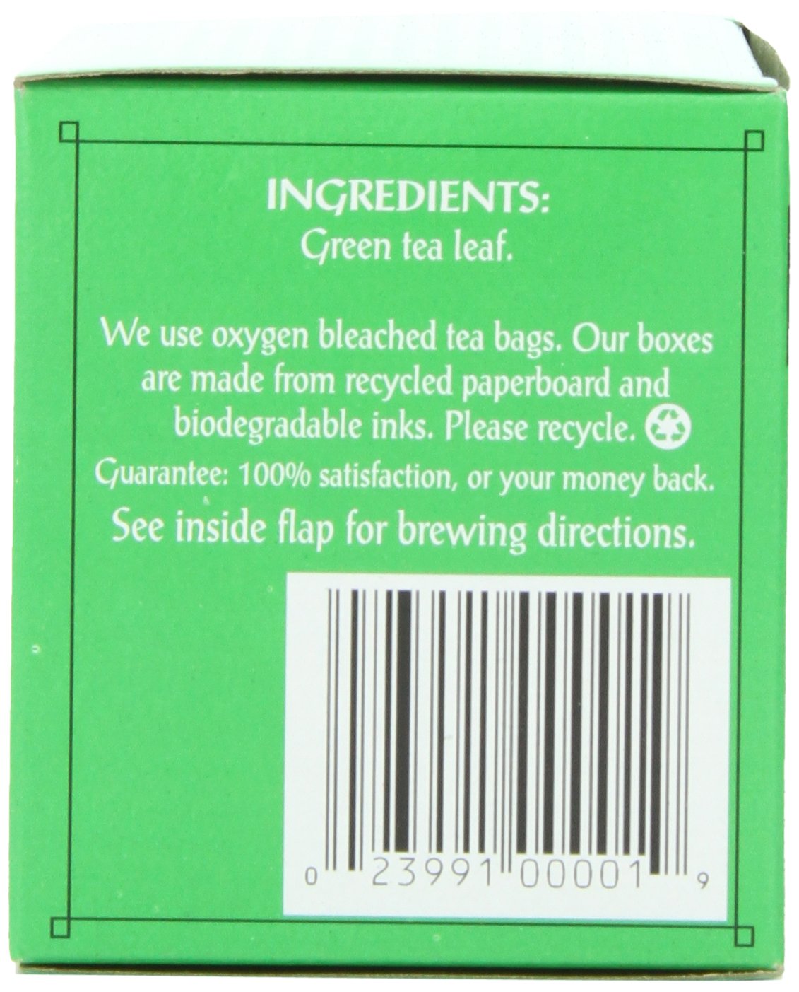 Triple Leaf Tea, Tea Bags, Green Tea, 1.34-Ounce Bags, 20-Count Boxes (Pack of 6)