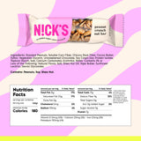NICK'S Peanut Chocolate Snack Bar, Keto Nut Snack for Sports, Hiking & Outdoor Activities, 1G sugar, 3G net carbs, healthy snack bar (pack of 12)