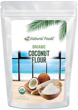 Organic Coconut Flour - 3 lb - Made In Small Batches For Freshness - Gently Dried & Finely Ground - All Natural Fiber For Cooking & Baking - Keto