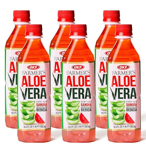 OKF Aloe Vera Watermelon Drink, 16.9 Ounce (10 Pack)
