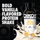 Oikos Protein Shake, Vanilla, 30g High Protein Drinks, Shelf Stable, Ready to Drink, 5g Prebiotic Fiber, 12 fl oz Bottle