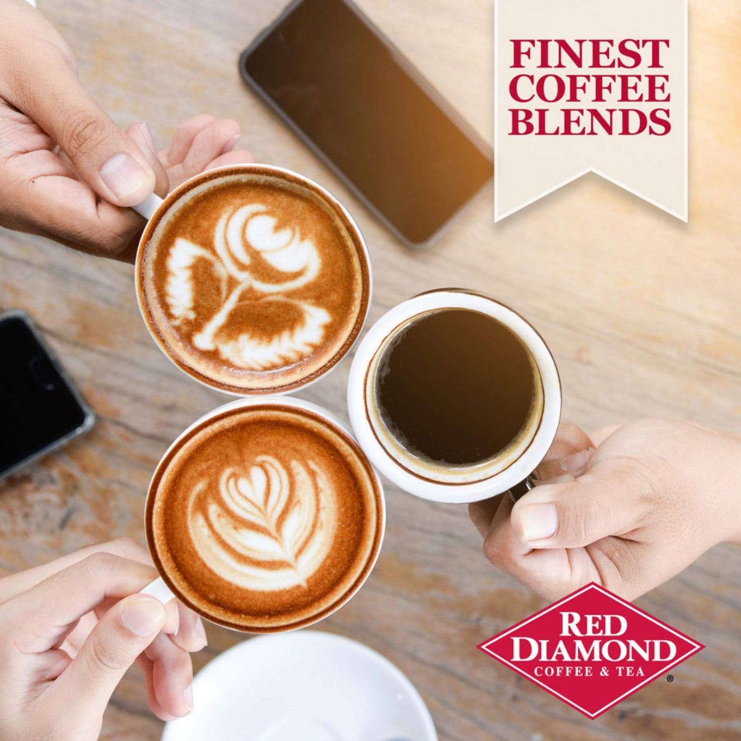 Red Diamond Ground Coffee, Wright's Mill Original Blend, Medium Roast, Hearty, Earthy, Aromatic & Robust, 21.5 Ounce Resealable Can
