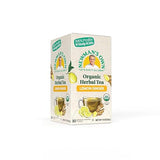 Newman's Own Organic Lemon Ginger Herbal Tea with Rooibos Tea with Organic Ginger 20 Individually Wrapped Tea Bags USDA Certified and Kosher Cinnamon