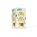 Newman's Own Organic Lemon Ginger Herbal Tea with Rooibos Tea with Organic Ginger 20 Individually Wrapped Tea Bags USDA Certified and Kosher Cinnamon