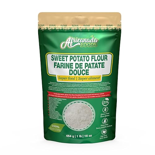 All-Natural Sweet Potato Flour - Gluten-Free, Non-GMO, Vegan | Ideal for Baking, Cooking & Smoothies | 454g (1 lb)