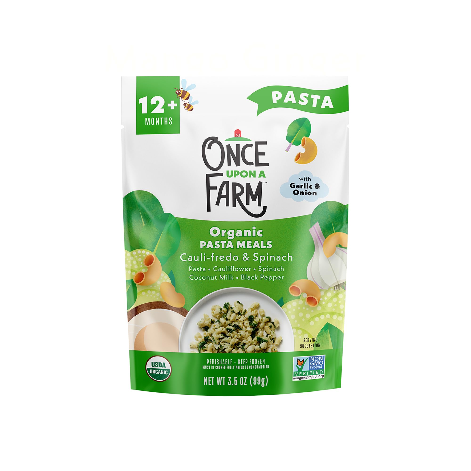Once Upon a Farm Organic Cauli-Fredo & Spinach Plant-Rich Baby Meal, 3.5 OZ