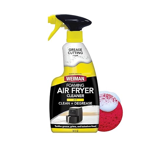 Weiman Foaming Air Fryer Cleaning Kit, Cleaner & Degreaser for Ceramic Baskets & Trays, Removes Grease, Grime, Oil & Baked-On Food, Includes