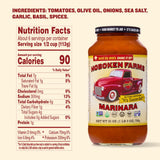 Hoboken Farms Marinara Sauce - No Sugar Added, Non-GMO, Preservative-Free, Low Carb, Keto - Better For You Pasta Sauce! (25 Fl Oz, Pack of 2)