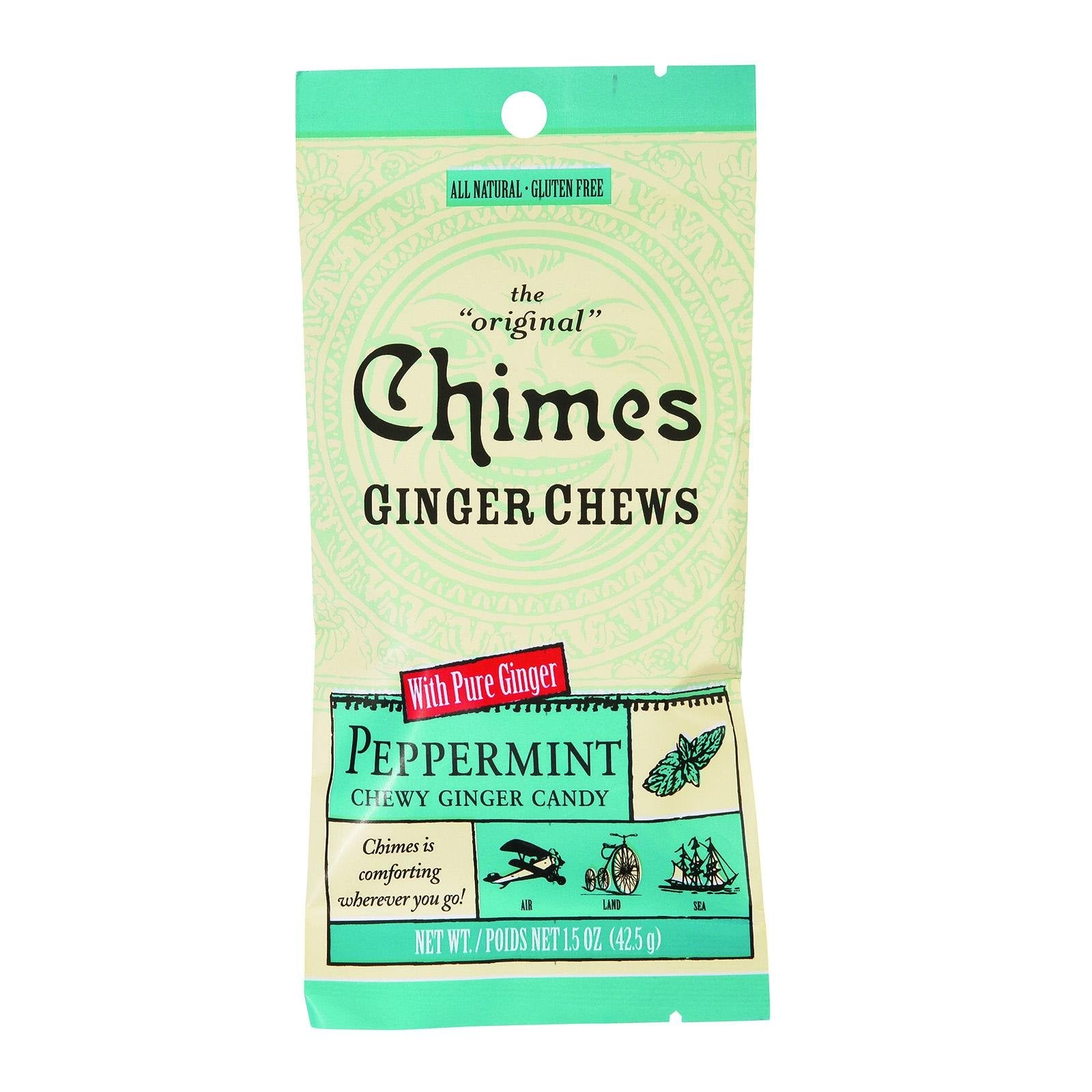 Chimes Ginger Chews, Orange, 1.5 Ounce (Pack of 12)