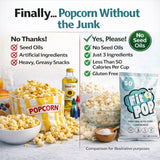 FitPop Coconut Oil Popcorn, No Seed Oils, Gluten Free, Non GMO, 4.4 Ounces (Pack Of 3)