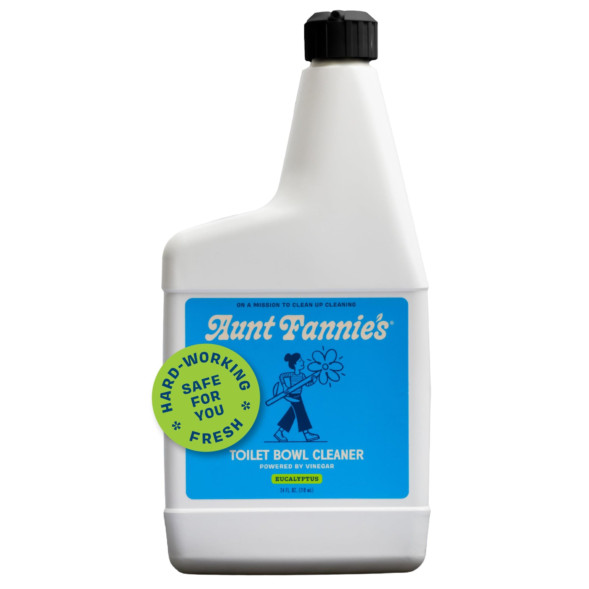 Aunt Fannie's Toilet Bowl Cleaner, Bleach-Free Cleaner Powered by Vinegar, Freshens and Removes Stains, Eucalyptus Scent, 24 fl oz, Pack of 1