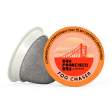 San Francisco Bay Coffee - Medium-Dark Roast - Fog Chaser (120 ct) - Single Serve Coffee Pods, Commercially Compostable, K Cup Compatible