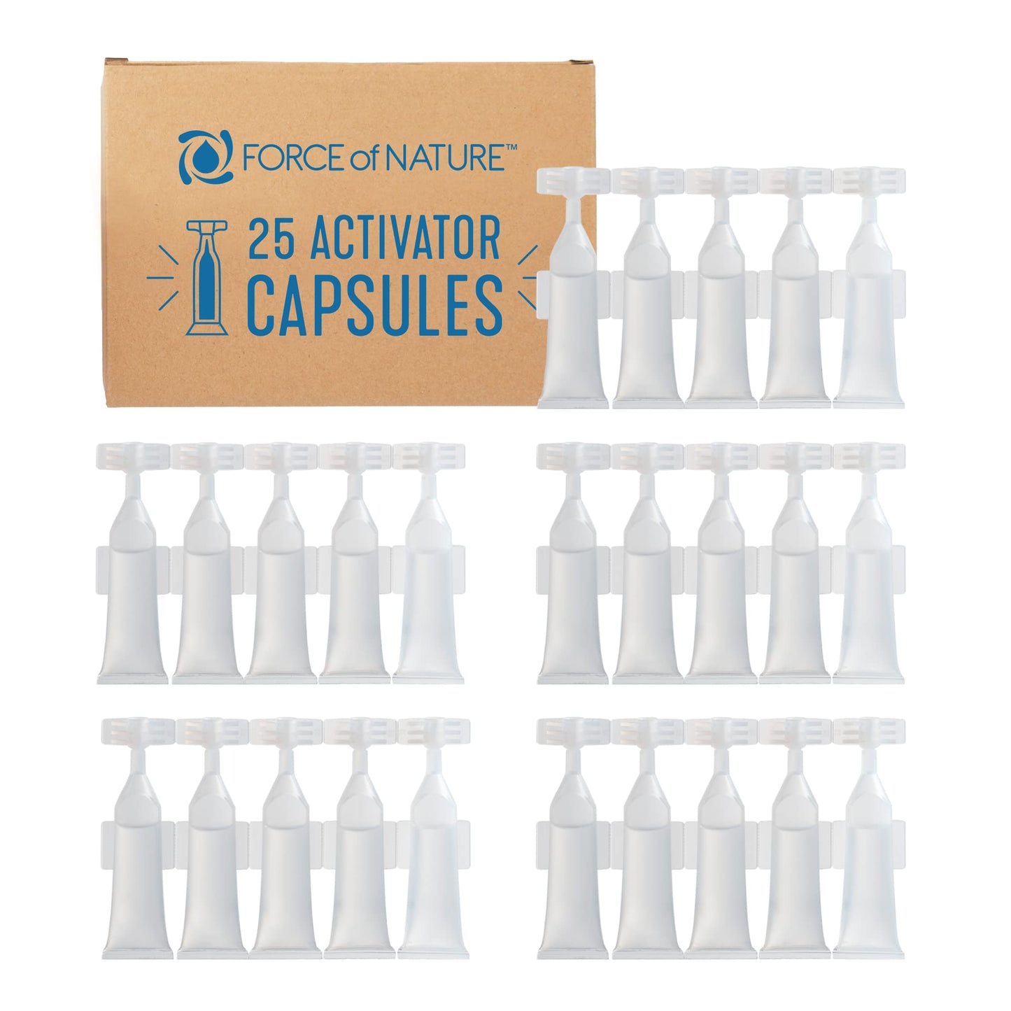 Force of Nature Activator Capsules - Concentrate Refill for Eco-Friendly, All-Purpose Disinfectant Cleaning Spray - Kitchen, Bathroom, Toilet, Glass