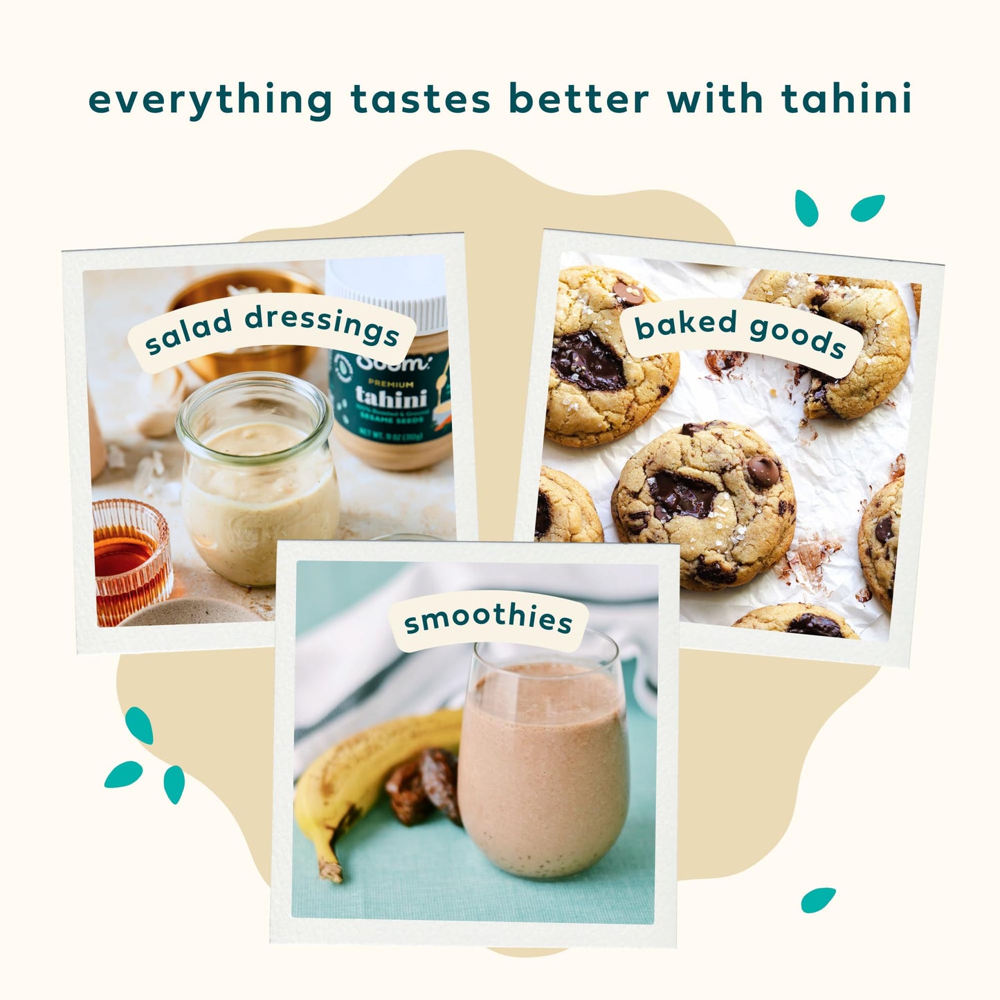 Soom Foods Premium Tahini, Creamy Sesame Paste, 16oz, 1 Pack