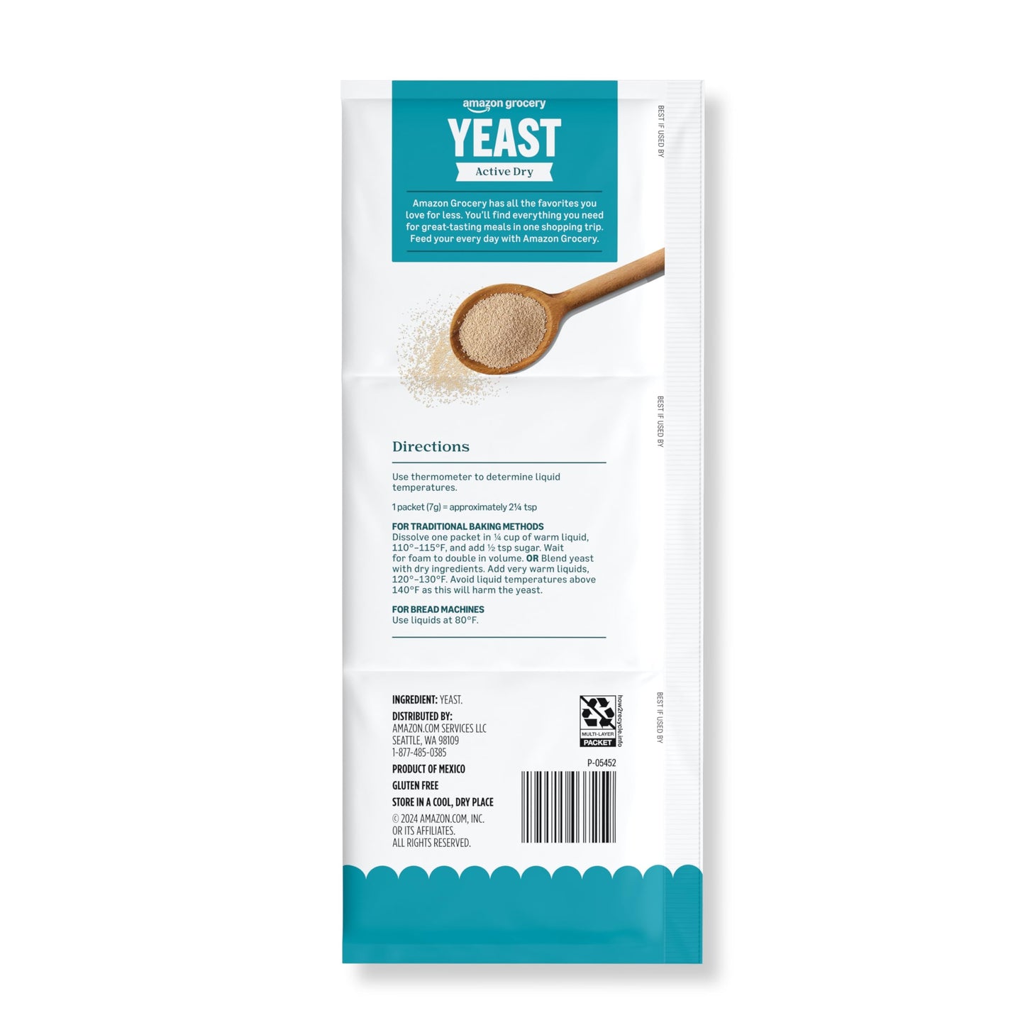 Amazon Grocery, Active Dry Yeast, 0.75 Oz, 3 Ct