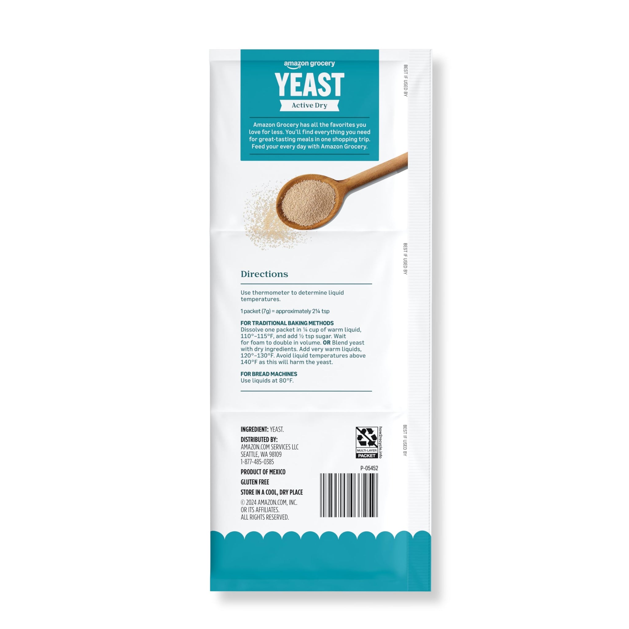 Amazon Grocery, Active Dry Yeast, 0.75 Oz, 3 Ct