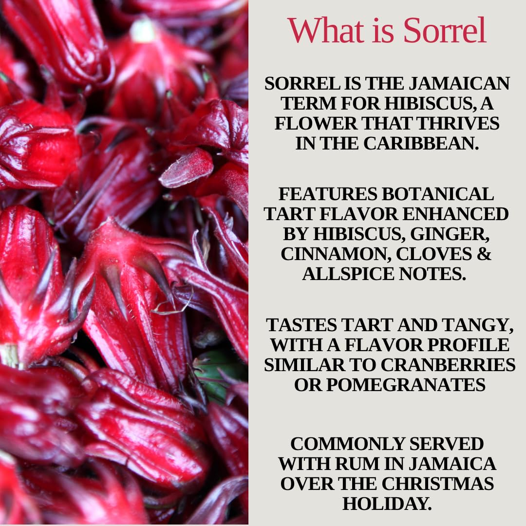 JOY'S ISLAND SPICE SORREL HIBISCUS ELIXIR - Non-Alcoholic Cocktail Mixer & Mocktail - Caribbean Botanical Aperitif - Award Winning - Ginger, Cinnamon