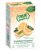 True Grapefruit 32ct (Pack of 1) - Water Enhancer - Bulk Dispenser - 0 Calorie Drink Mix Packets for Water - Sugar Free Grapefruit Flavoring Powder