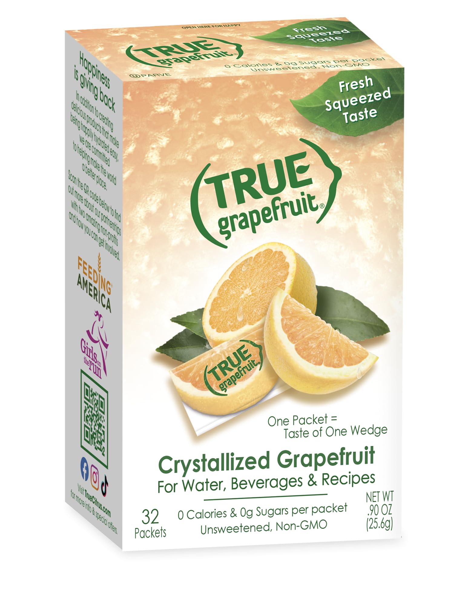 True Grapefruit 32ct (Pack of 1) - Water Enhancer - Bulk Dispenser - 0 Calorie Drink Mix Packets for Water - Sugar Free Grapefruit Flavoring Powder