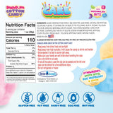 PartyPuffs 4oz Sliceable Cotton Candy Cake Tub - Strawberry Apple Blue Raspberry Lemon - Ready-to-Serve Gluten-Free Candy Dessert for Kids & Parties