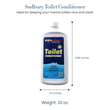 Sudbury Toilet Cleaner, Odor Eliminator for Marine Toilets, Essential Boat Accessories and Boat Cleaning Supplies, 32 oz.