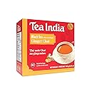 Tea India Ginger Chai Black Tea with Real Ginger Flavorful Blend Of Premium Black Tea, Ginger & Natural Ingredients Traditional Indian Caffeinated Tea