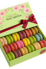 LeilaLove Macarons - 25 Gourmet Macarons Collections of dozen flavors box varies in seasonal style