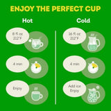 Lipton Lemon Green Tea Bags, Flavored, Unsweetened Teabags for Hot Tea or Iced Tea with Caffeine and Flavonoids, 20 Total Tea Bags