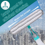 4 in 1 Window Cleaner, Spray Window Squeegee with Spray Bottle & Squeegee & Fabric Washer Head & Brush for Home Car Glass Cleaning