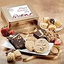 Dulcet Gift Basket Gourmet Brownie and Cookie Snack Signature Gift Basket-Includes a Variety of Pastries in an Elegant Hand Assembled Tin Box, Wish