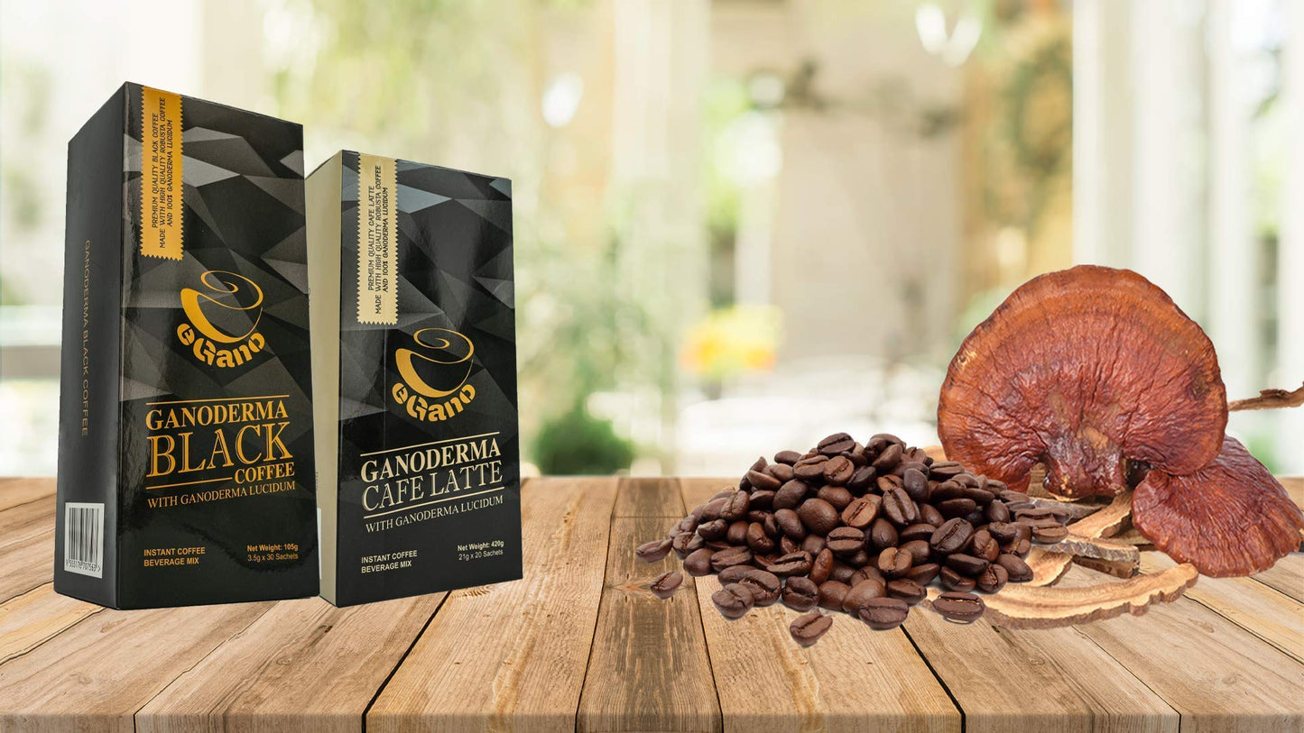 9 Boxes eGano Premium Ganoderma Cafe Latte Instant Coffee With Ganoderma Lucidum Extract (21g x 20 Sachets/Box)